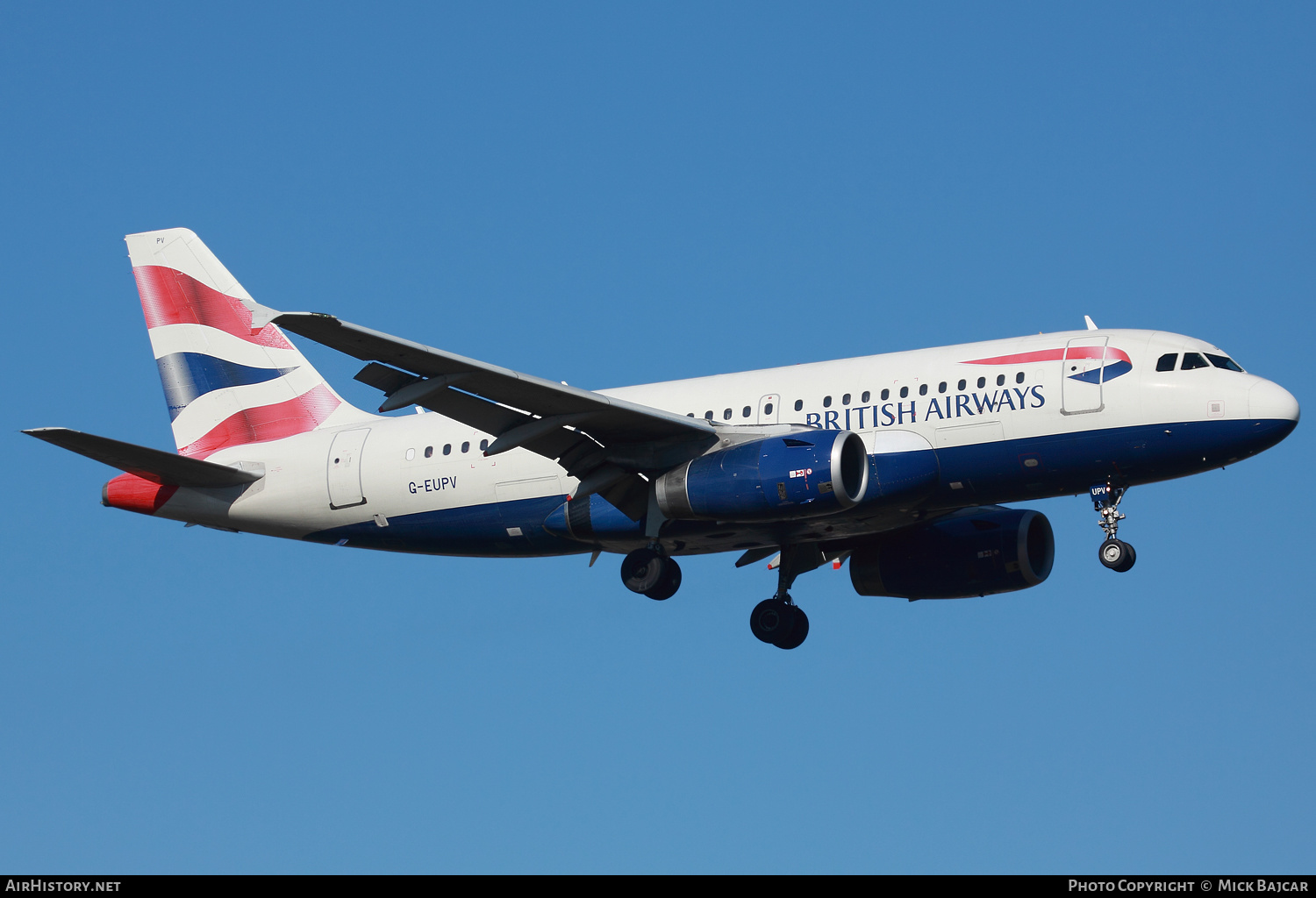 Aircraft Photo of G-EUPV | Airbus A319-131 | British Airways | AirHistory.net #123604