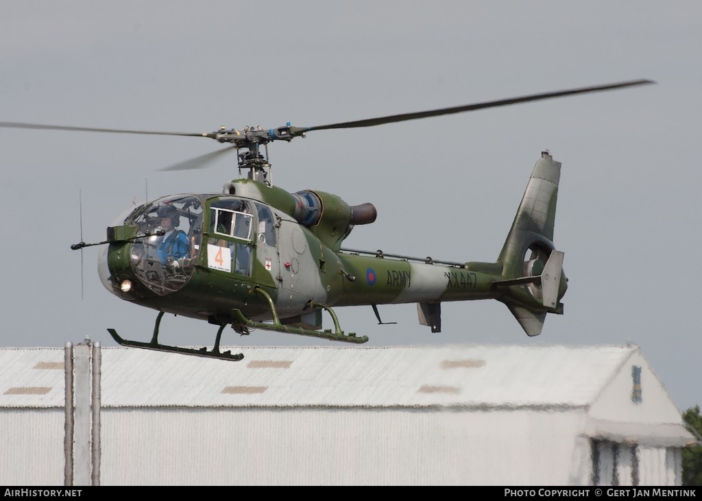 Aircraft Photo of XX447 | Aerospatiale SA-341B Gazelle AH1 | UK - Army | AirHistory.net #123616