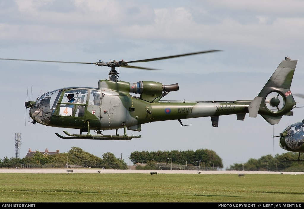Aircraft Photo of XX447 | Aerospatiale SA-341B Gazelle AH1 | UK - Army | AirHistory.net #123629