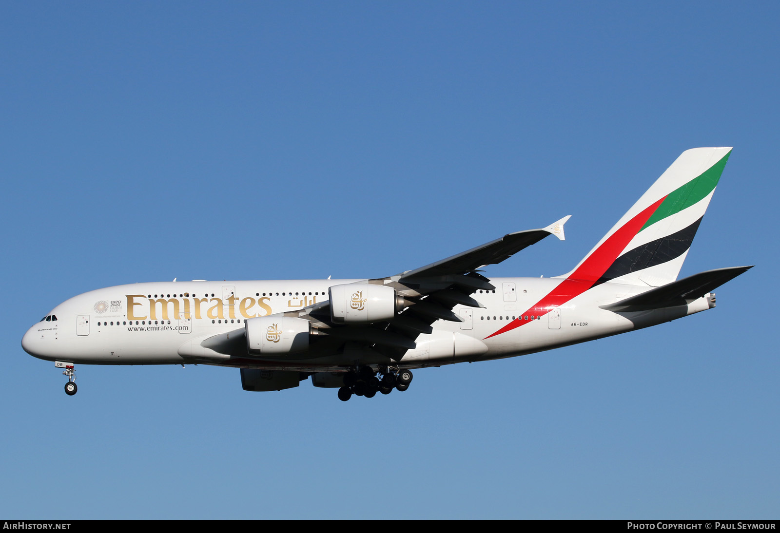 Aircraft Photo of A6-EDR | Airbus A380-861 | Emirates | AirHistory.net #123724
