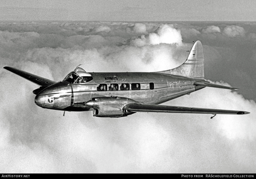 Aircraft Photo of VT-CQA | De Havilland D.H. 104 Dove 1 | Airways India | AirHistory.net #123739