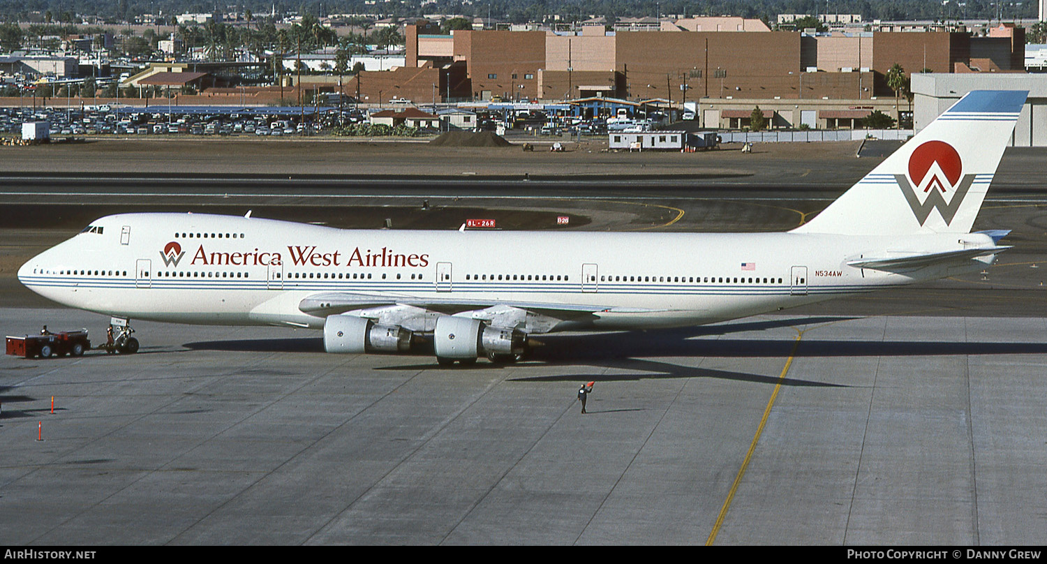 Aircraft Photo of N534AW | Boeing 747-206B | America West Airlines | AirHistory.net #123766
