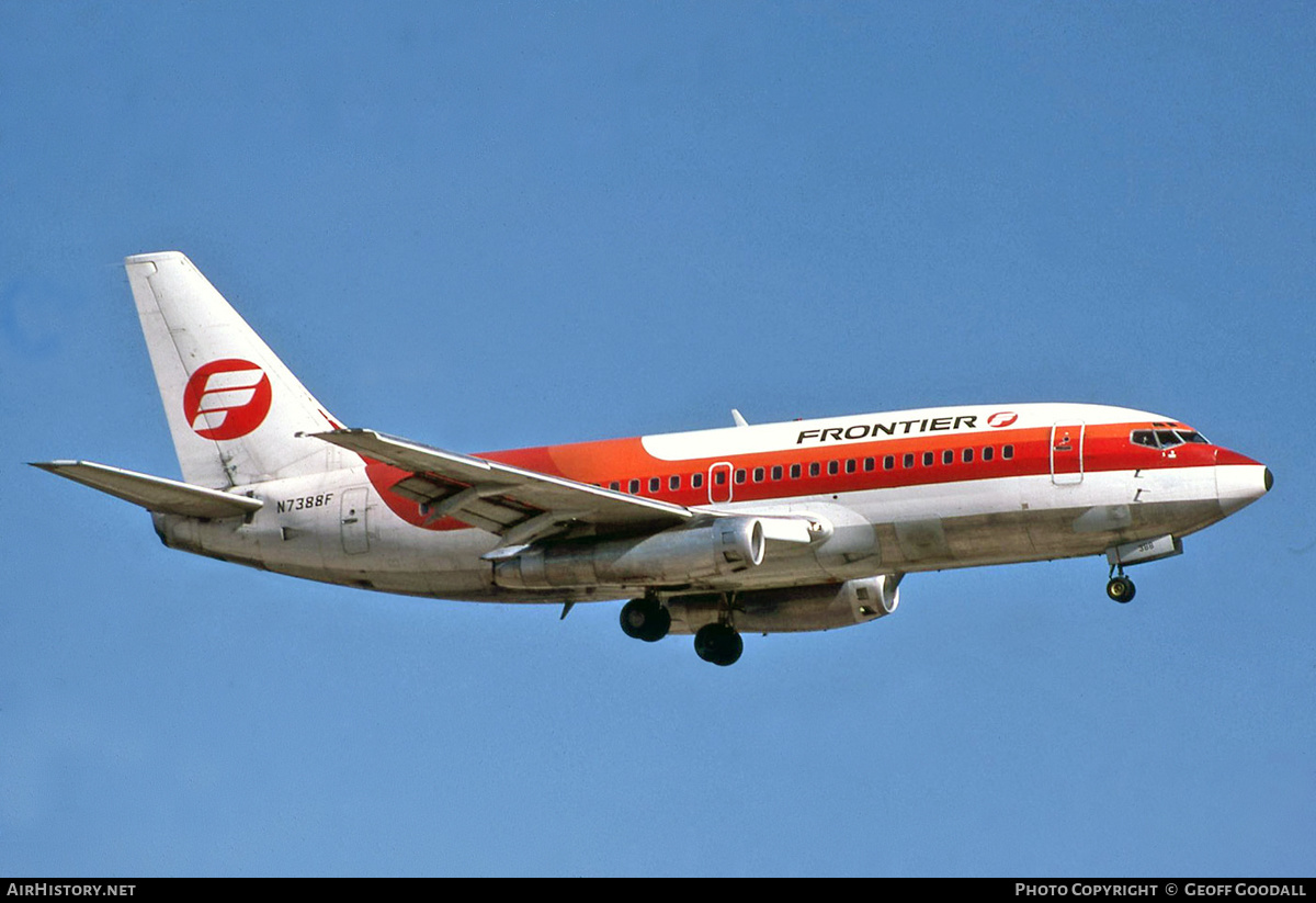 Aircraft Photo of N7388F | Boeing 737-214 | Frontier Airlines | AirHistory.net #123831