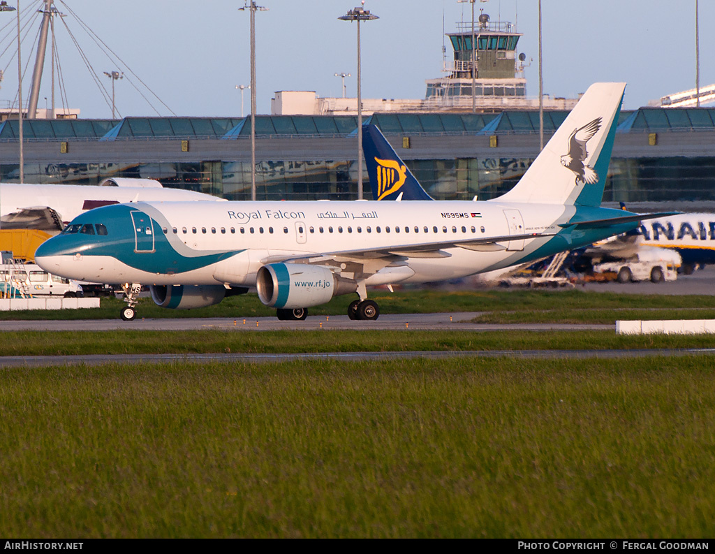 Aircraft Photo of N595MS | Airbus A319-112 | Royal Falcon Airlines | AirHistory.net #123984