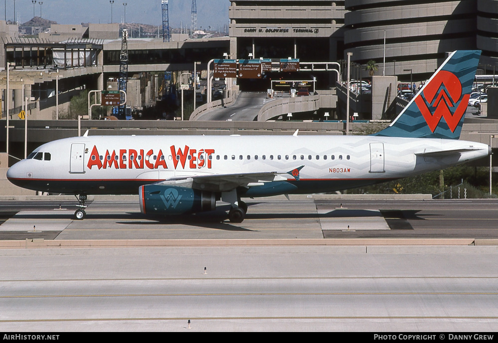 Aircraft Photo of N803AW | Airbus A319-132 | America West Airlines | AirHistory.net #124067