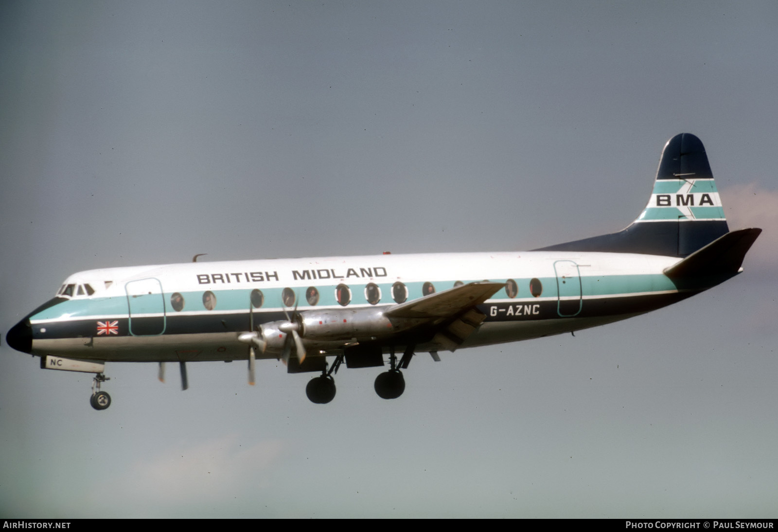 Aircraft Photo of G-AZNC | Vickers 813 Viscount | British Midland Airways - BMA | AirHistory.net #124112