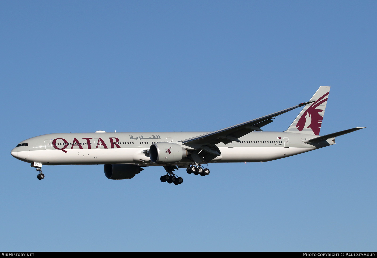 Aircraft Photo of A7-BET | Boeing 777-300/ER | Qatar Airways | AirHistory.net #124122