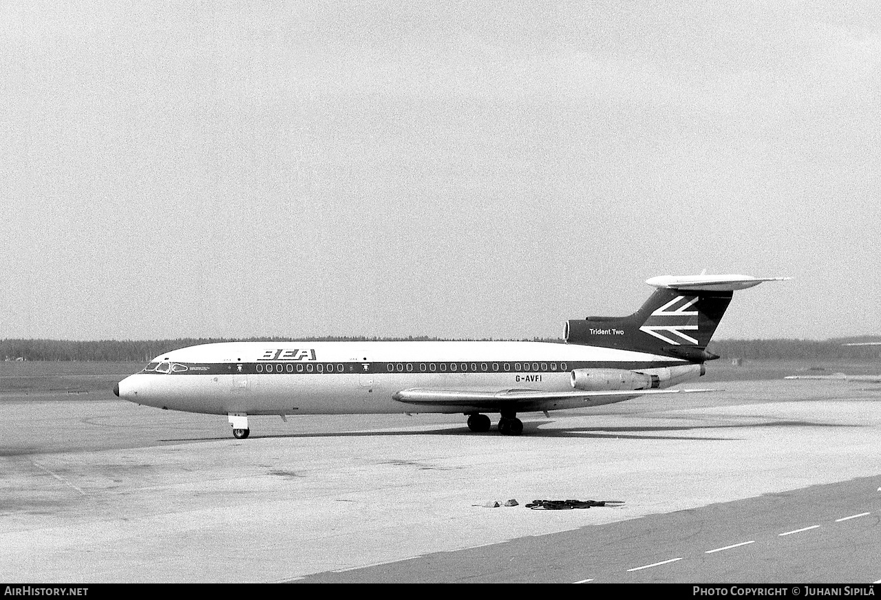 Aircraft Photo of G-AVFI | Hawker Siddeley HS-121 Trident 2E | BEA - British European Airways | AirHistory.net #124274