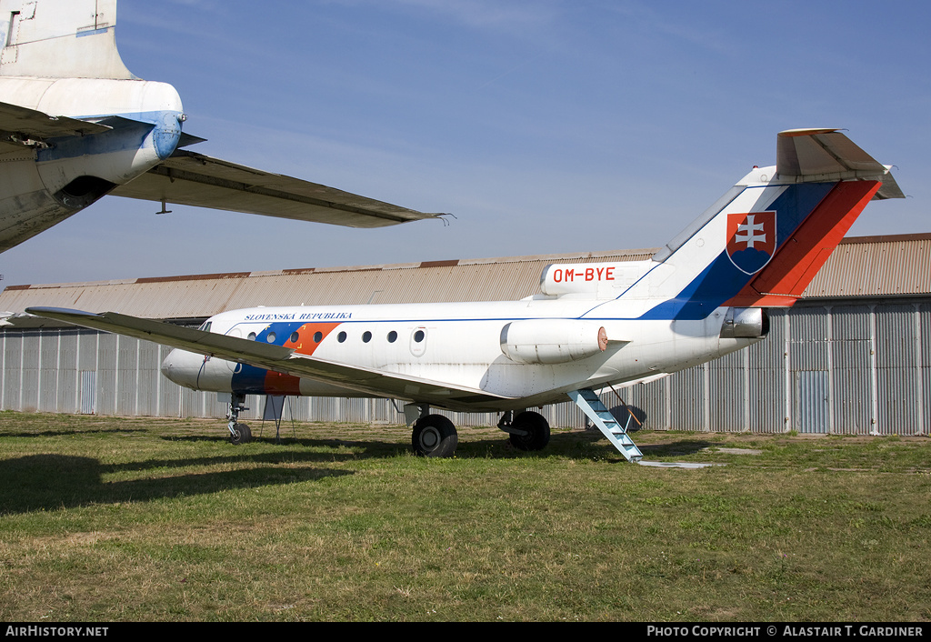 Aircraft Photo of OM-BYE | Yakovlev Yak-40 | Slovakia - Government | AirHistory.net #124418