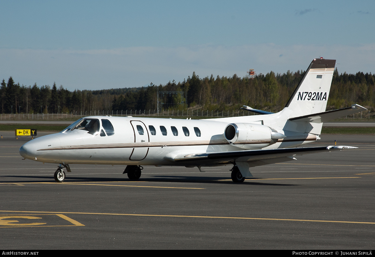 Aircraft Photo of N792MA | Cessna 550 Citation II | AirHistory.net #124456