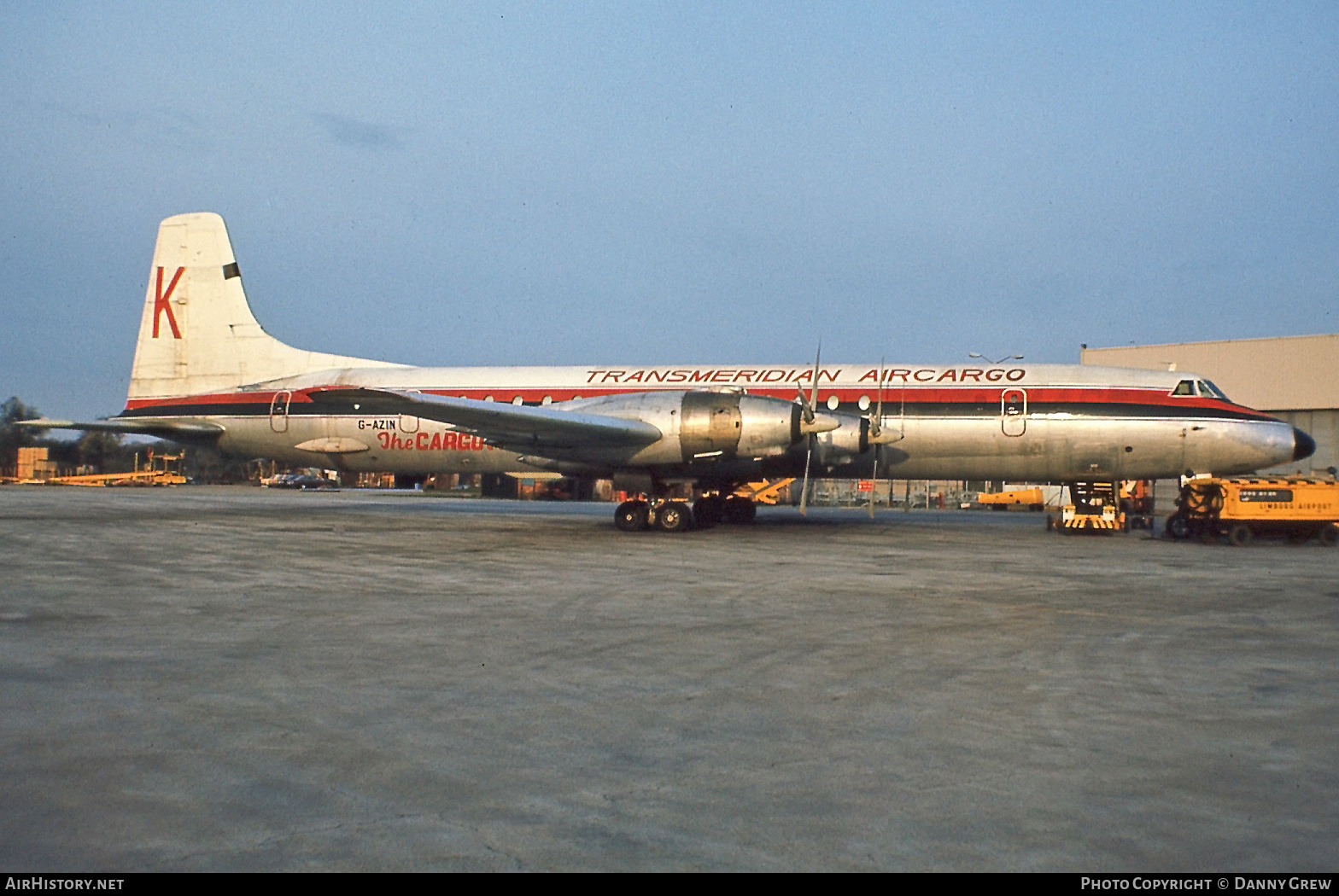 Aircraft Photo of G-AZIN | Canadair CL-44D4-2 | Transmeridian Air Cargo | AirHistory.net #124463