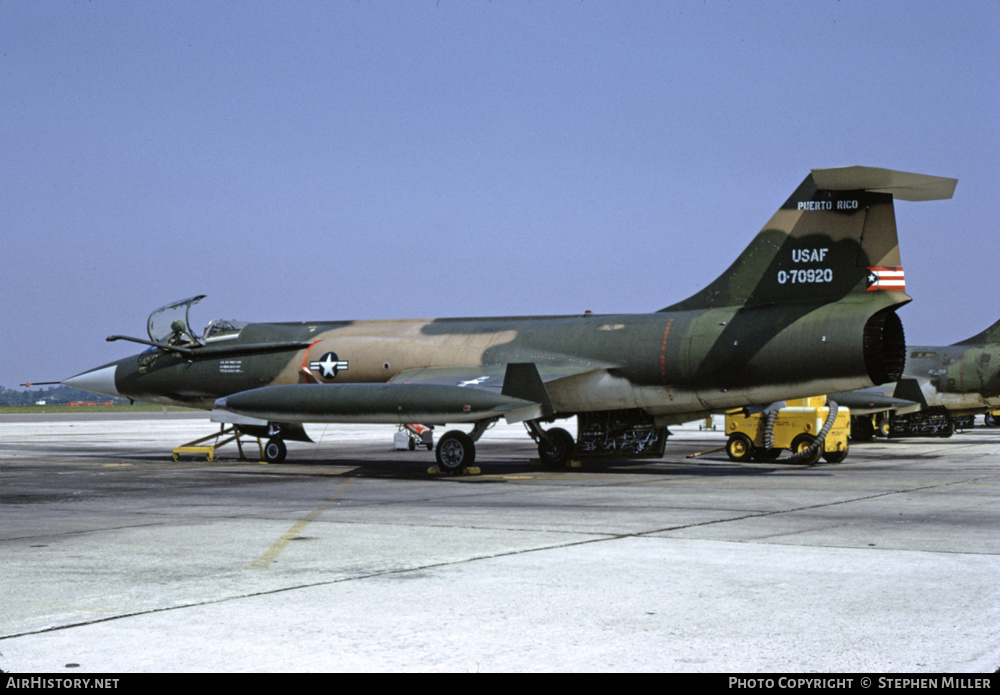 Aircraft Photo of 57-920 / 0-70920 | Lockheed F-104C Starfighter | USA - Air Force | AirHistory.net #124668