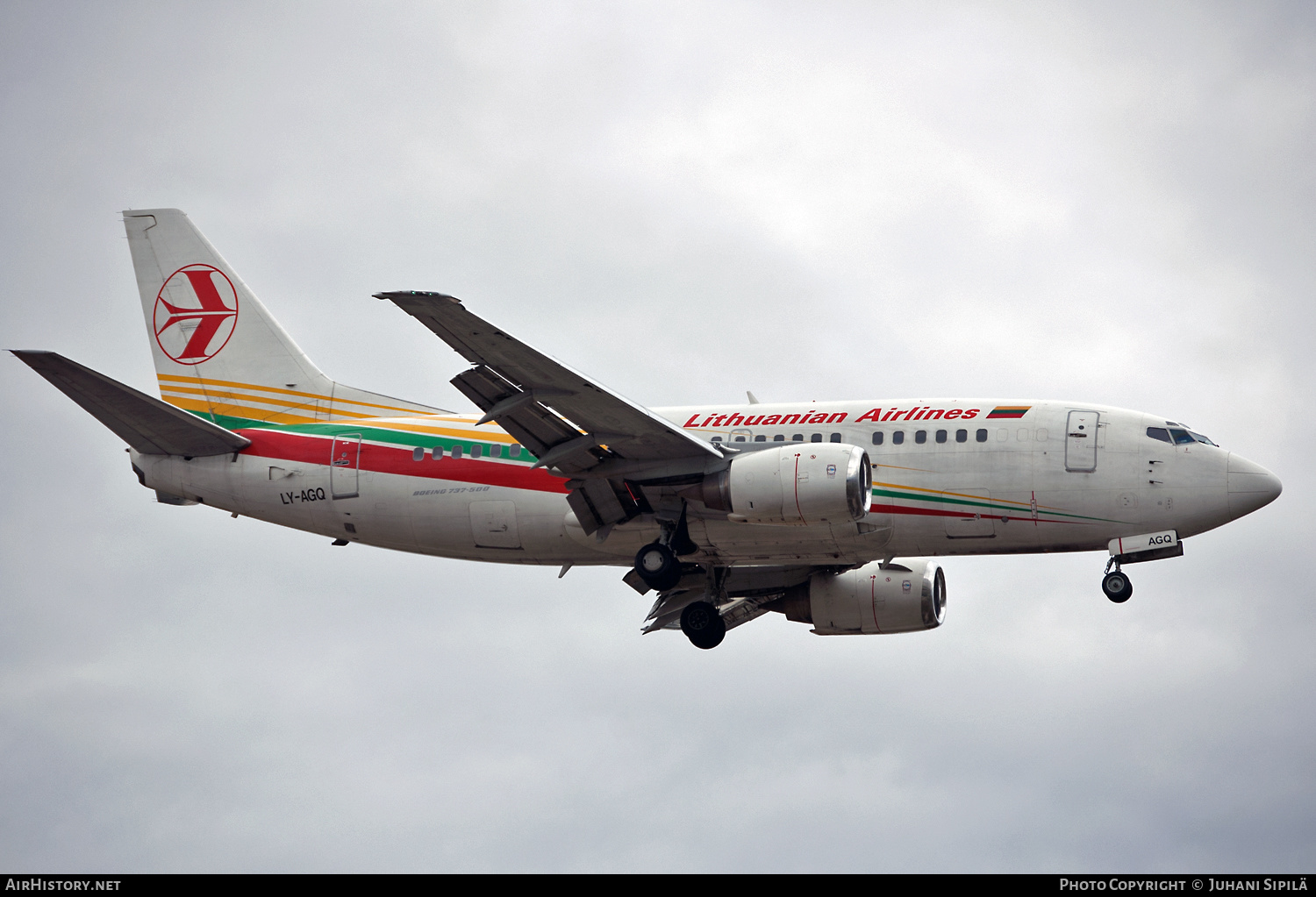 Aircraft Photo of LY-AGQ | Boeing 737-524 | Lithuanian Airlines | AirHistory.net #124722