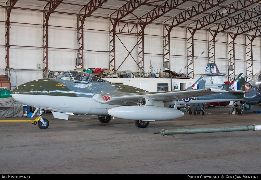 Aircraft Photo of G-HELV / XJ771 | De Havilland D.H. 115 Vampire T55 | Air Atlantique Classic Flight | UK - Air Force | AirHistory.net #124730