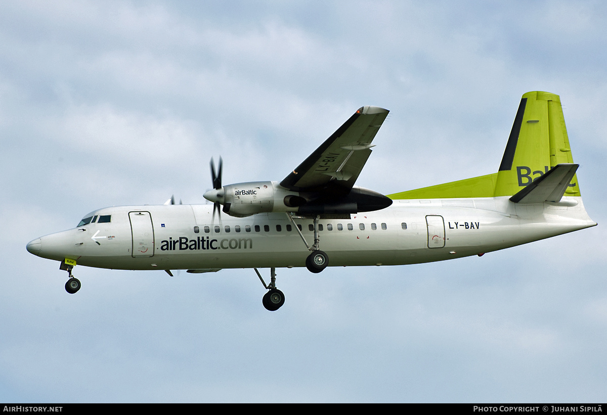 Aircraft Photo of LY-BAV | Fokker 50 | AirBaltic | AirHistory.net #124798