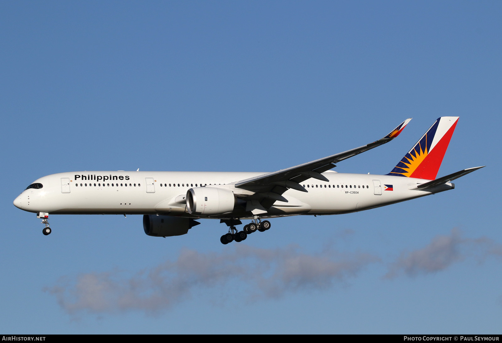 Aircraft Photo of RP-C3504 | Airbus A350-941 | Philippine Airlines | AirHistory.net #124926