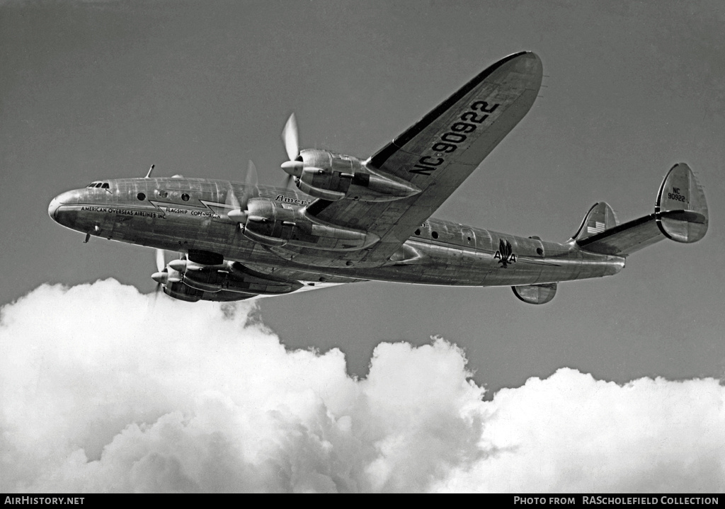 Aircraft Photo of NC90922 | Lockheed L-049 Constellation | American Overseas Airlines | AirHistory.net #125011