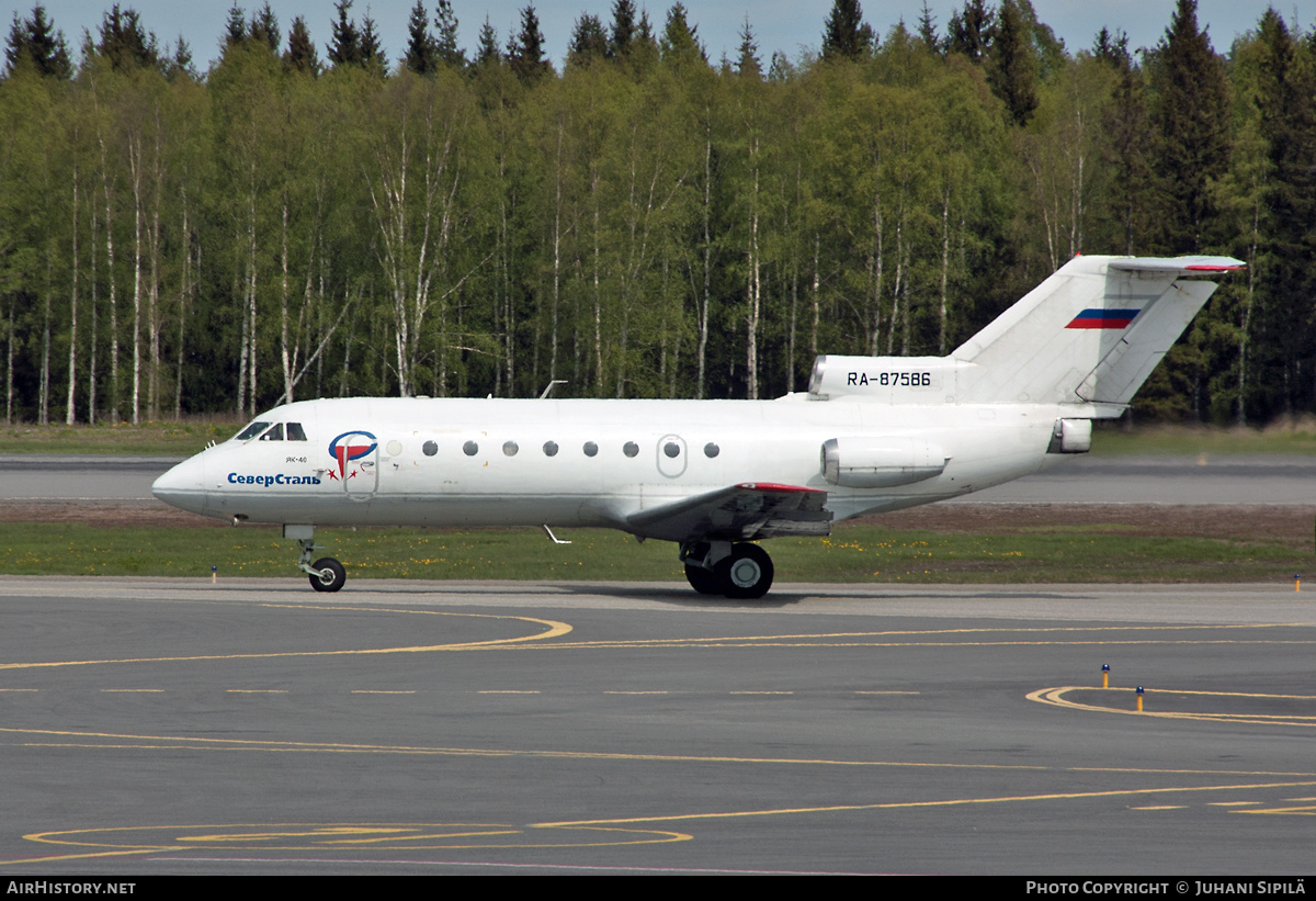 Aircraft Photo of RA-87586 | Yakovlev Yak-40 | Severstal Avia | AirHistory.net #125129