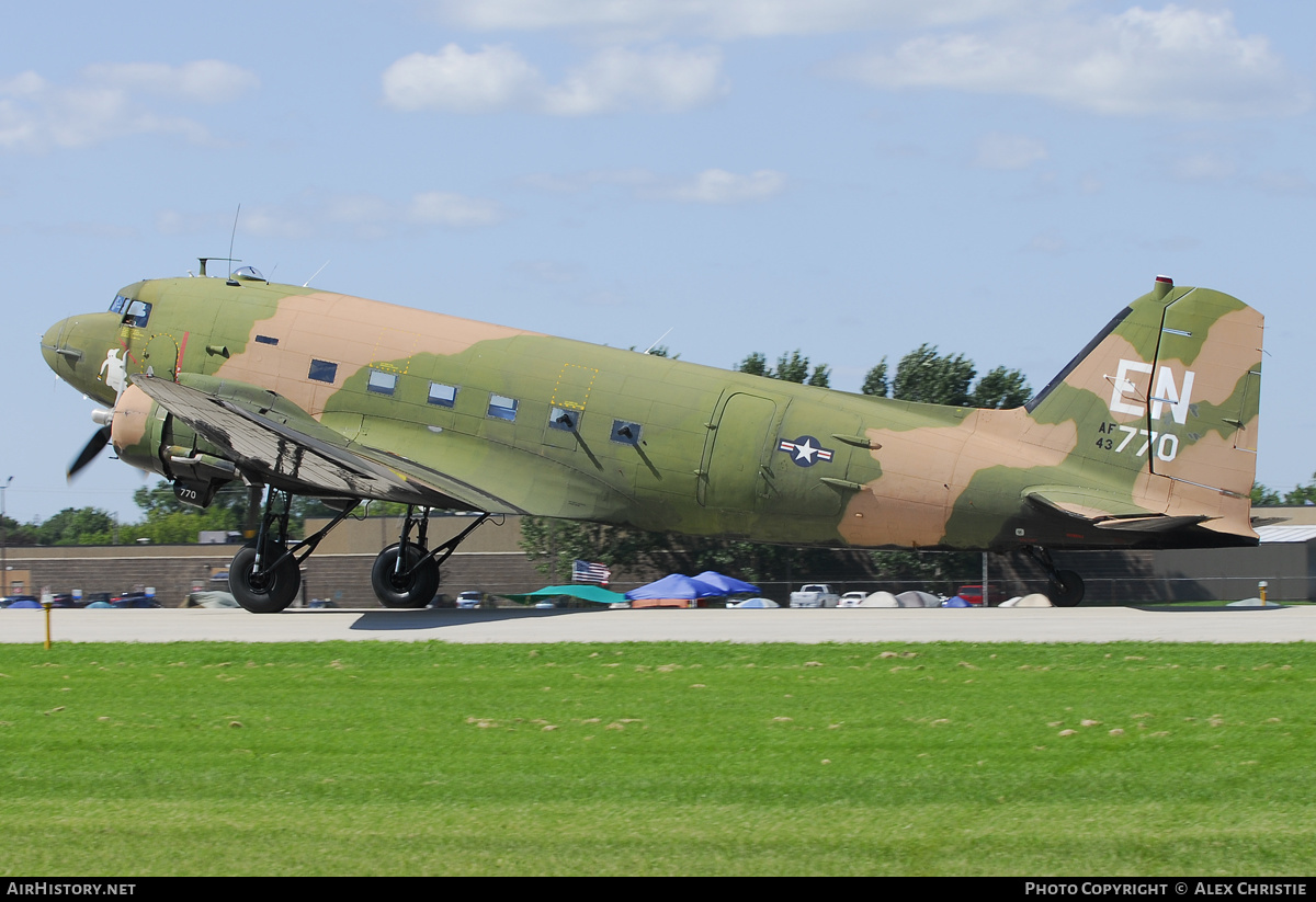 Aircraft Photo of N2805J / 43-770 | Douglas C-47D Skytrain | USA - Air Force | AirHistory.net #125248