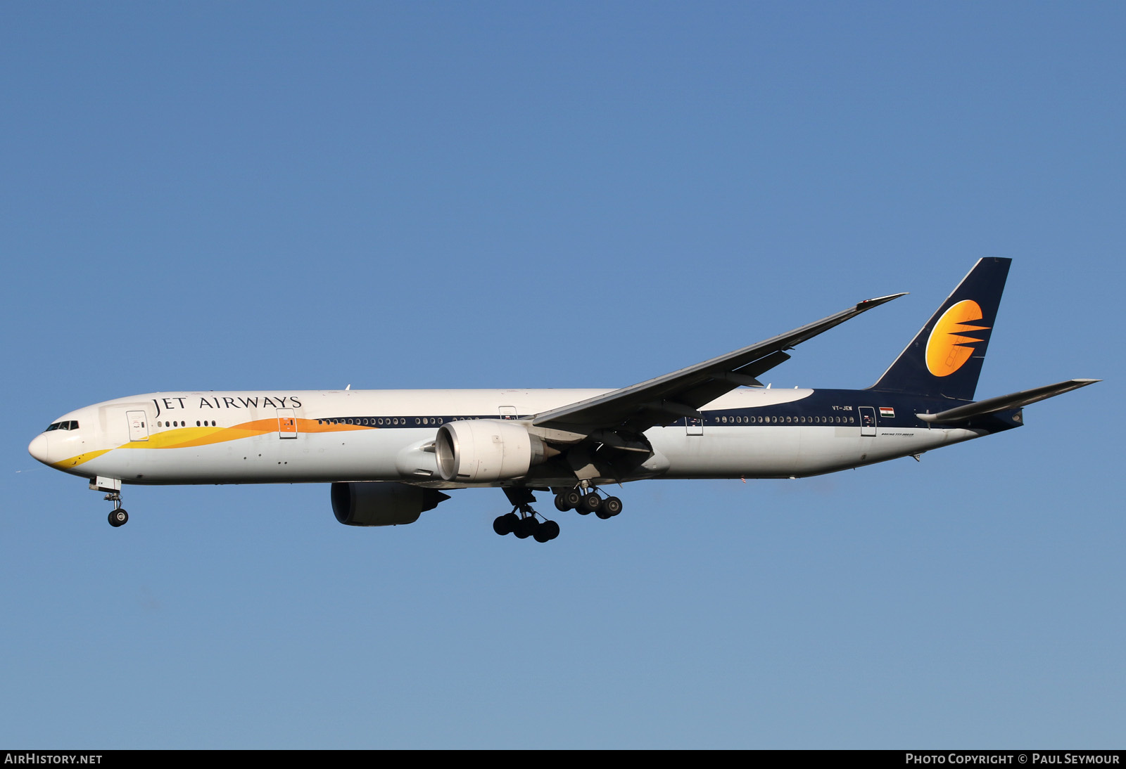 Aircraft Photo of VT-JEW | Boeing 777-35R/ER | Jet Airways | AirHistory.net #125315