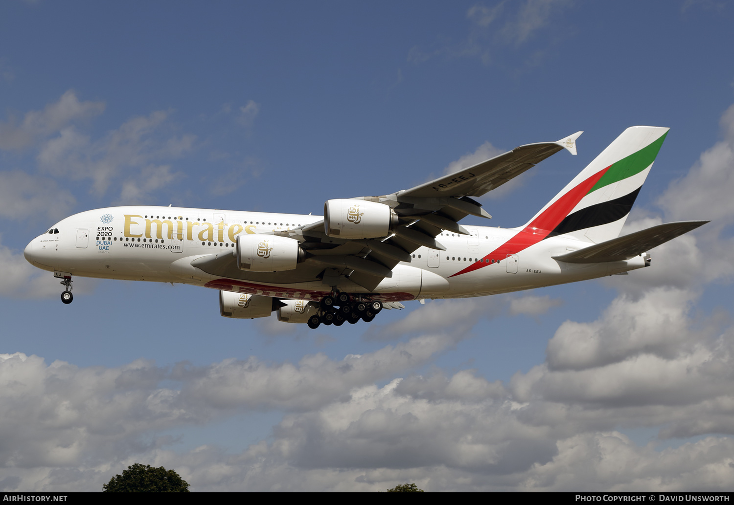 Aircraft Photo of A6-EEJ | Airbus A380-861 | Emirates | AirHistory.net #125499