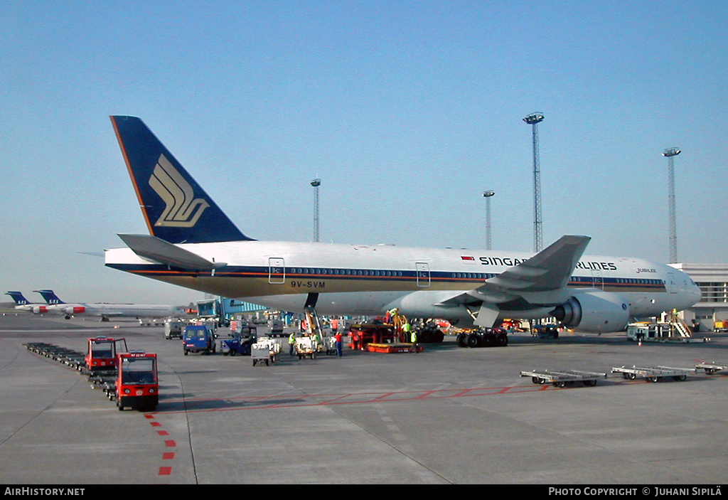 Aircraft Photo of 9V-SVM | Boeing 777-212/ER | Singapore Airlines | AirHistory.net #125511
