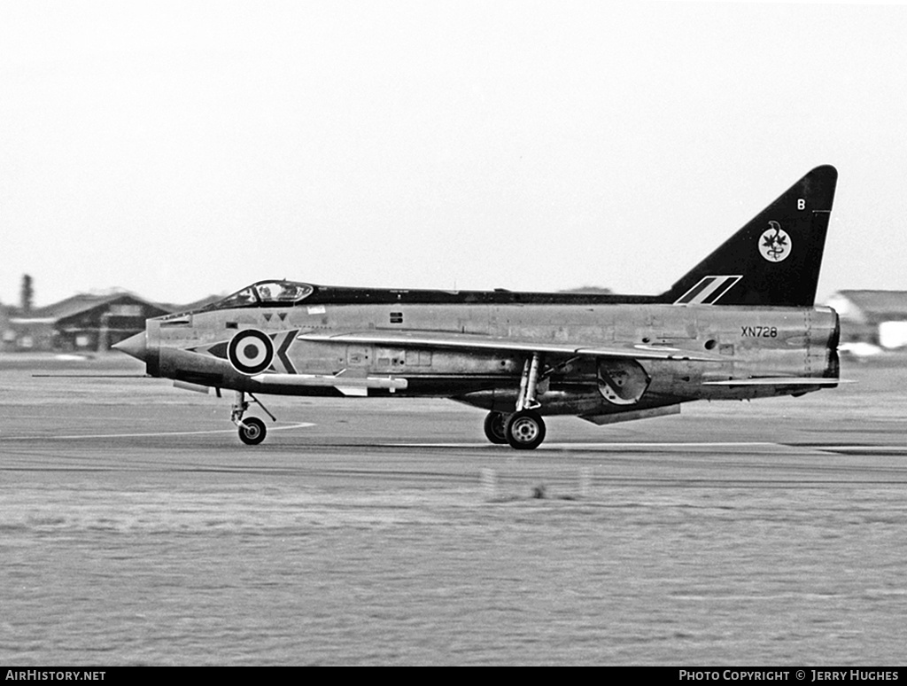 Aircraft Photo of XN728 | English Electric Lightning F2 | UK - Air Force | AirHistory.net #125623