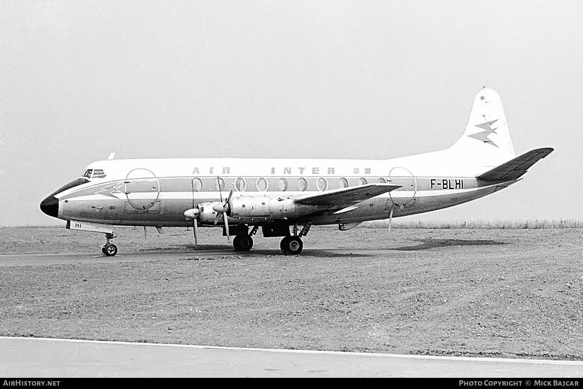 Aircraft Photo of F-BLHI | Vickers 708 Viscount | Air Inter | AirHistory.net #125700