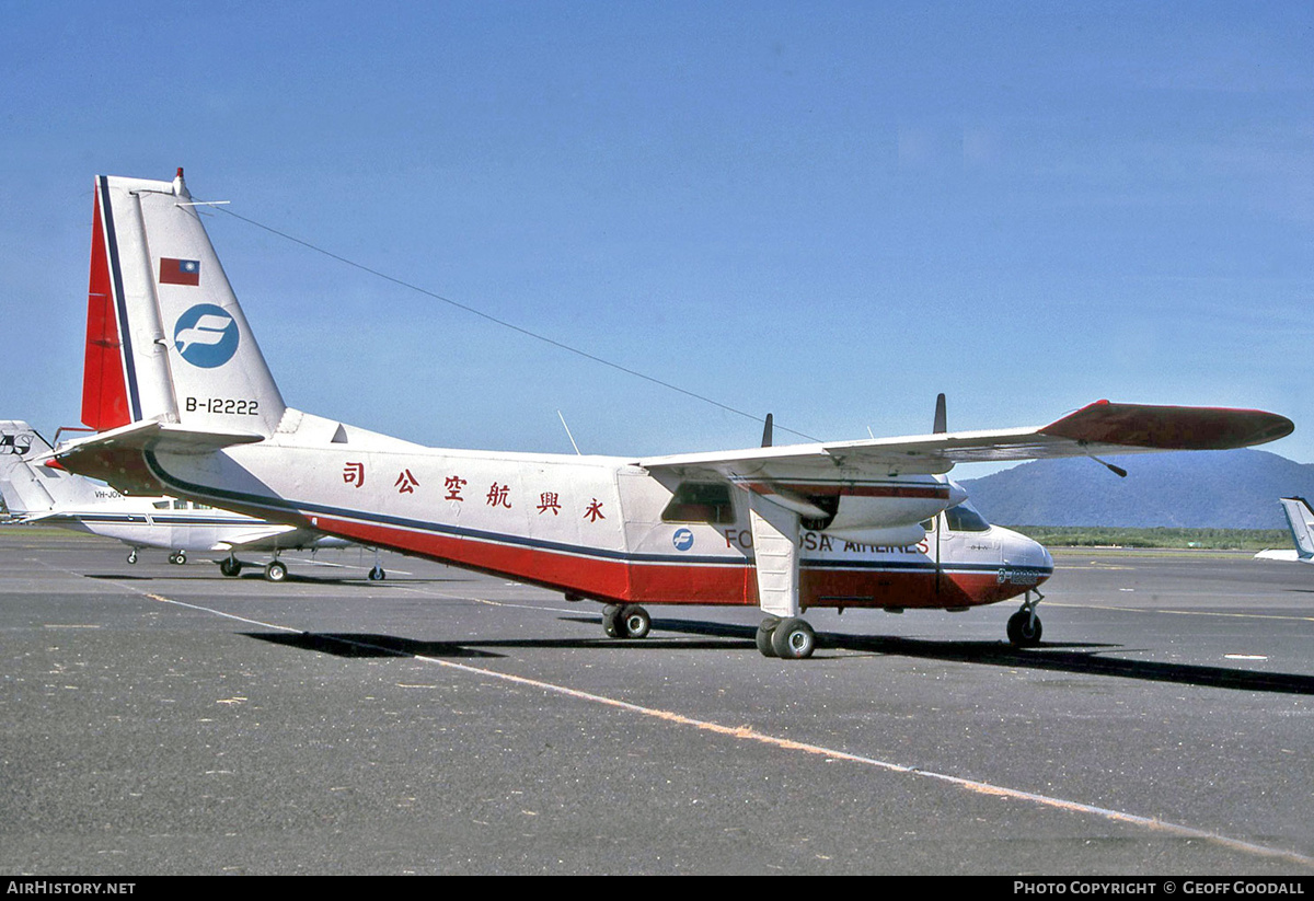 Aircraft Photo of B-12222 | Britten-Norman BN-2B-26 Islander | Formosa Airlines | AirHistory.net #125720