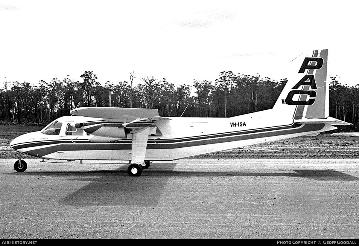 Aircraft Photo of VH-ISA | Britten-Norman BN-2A Islander | Perth Air Charter | AirHistory.net