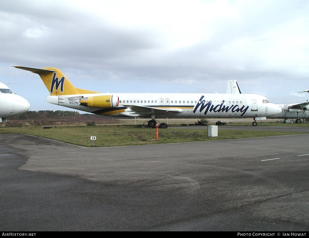 Aircraft Photo of N107ML | Fokker 100 (F28-0100) | Midway Airlines | AirHistory.net #125913