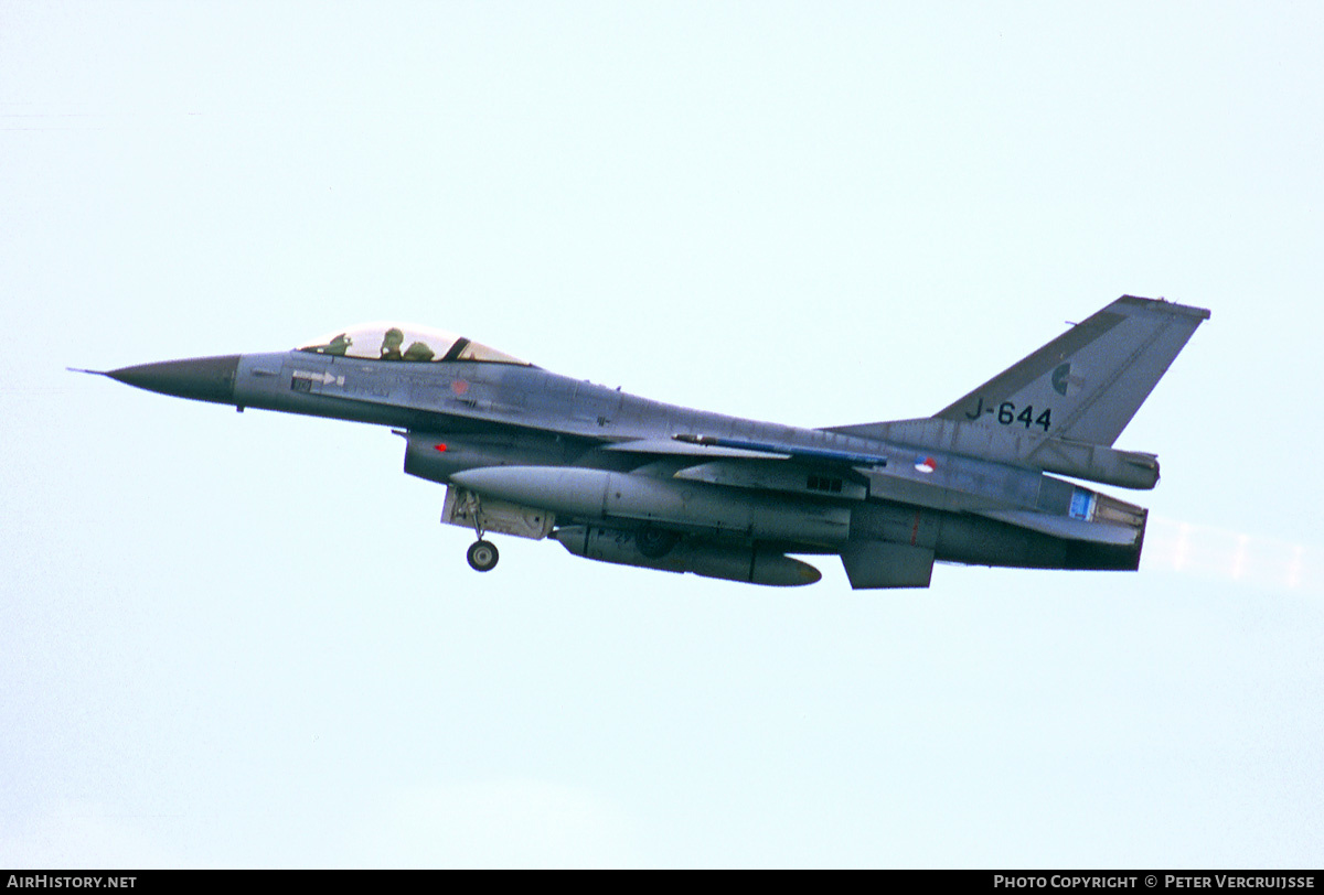 Aircraft Photo of J-644 | General Dynamics F-16A(R) Fighting Falcon | Netherlands - Air Force | AirHistory.net #126081