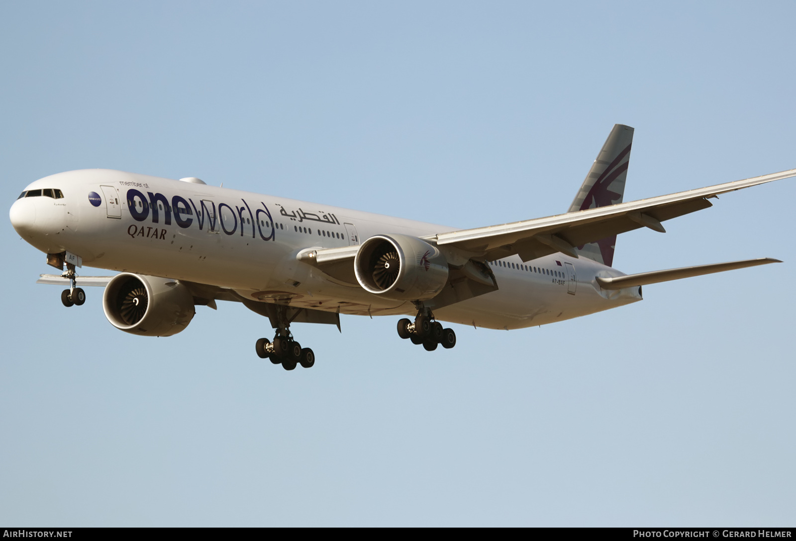 Aircraft Photo of A7-BAF | Boeing 777-3DZ/ER | Qatar Airways | AirHistory.net #126142