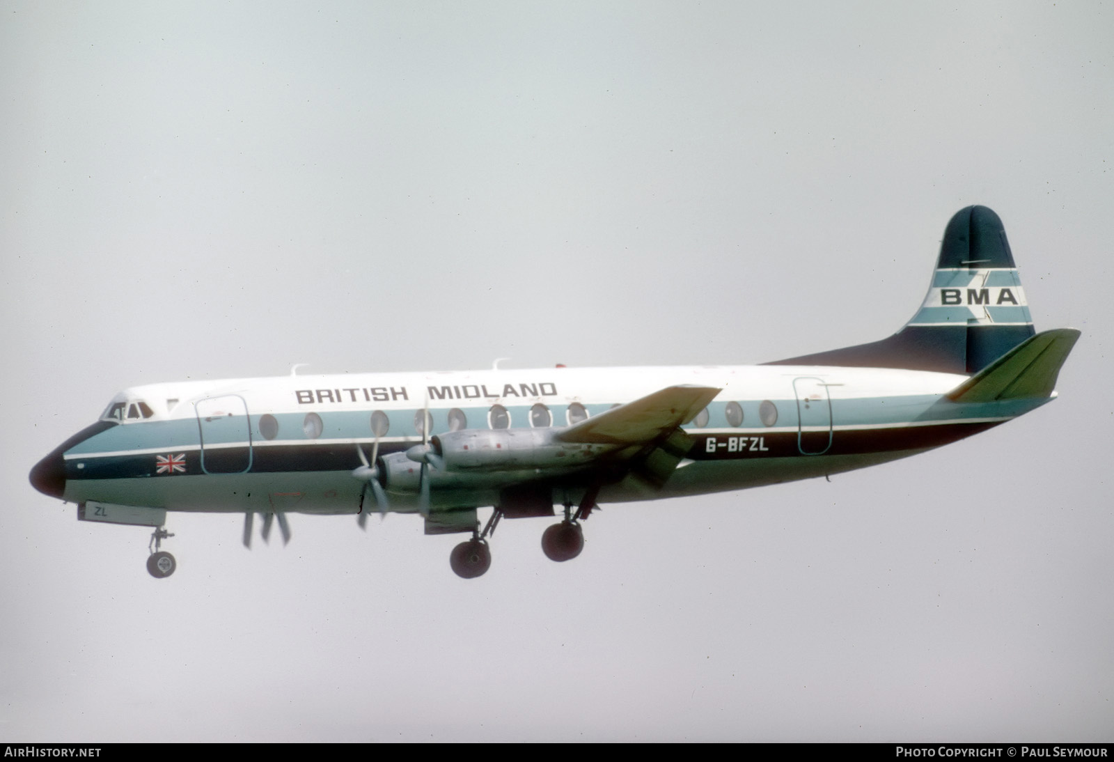 Aircraft Photo of G-BFZL | Vickers 836 Viscount | British Midland Airways - BMA | AirHistory.net #126246