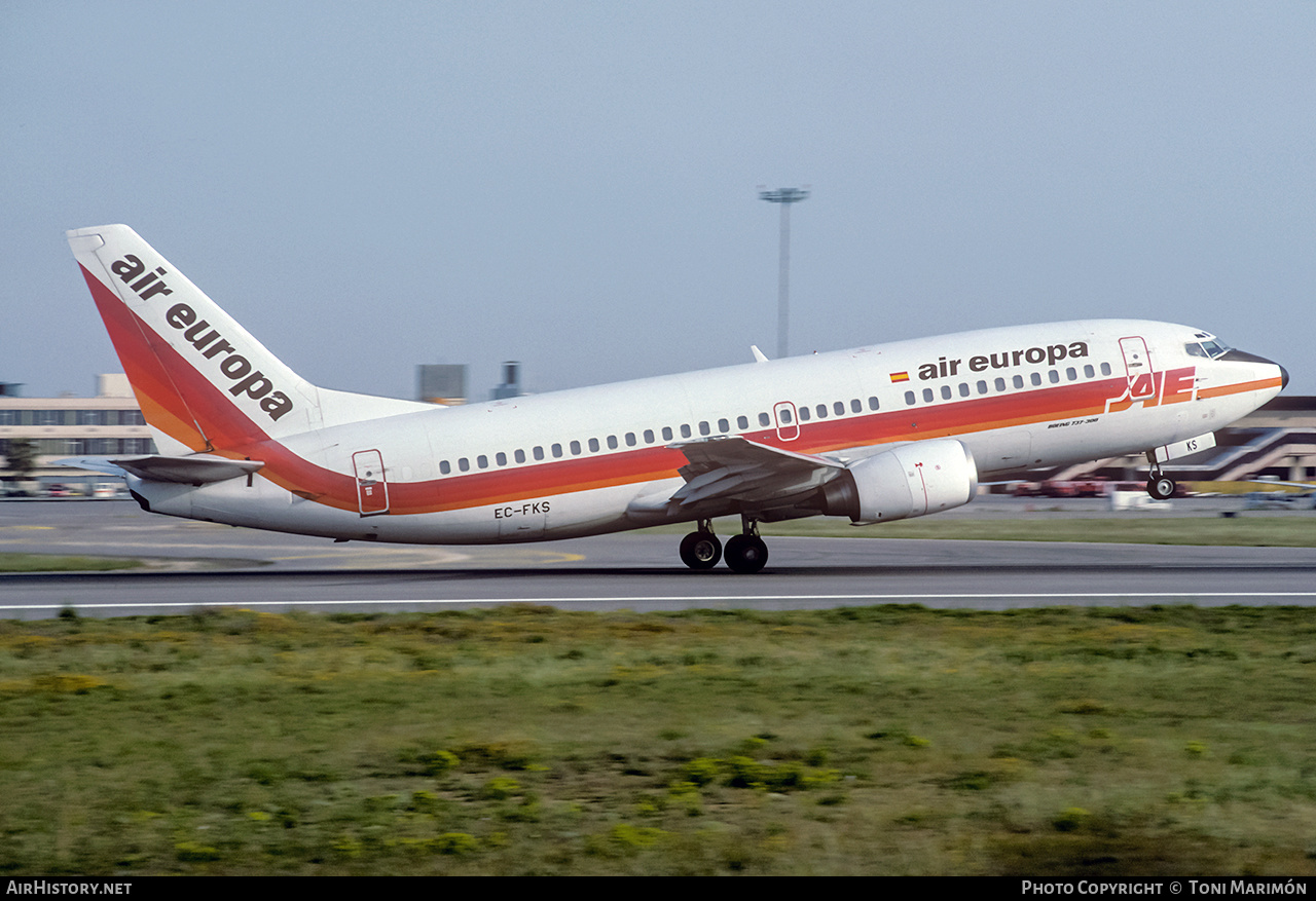 Aircraft Photo of EC-FKS | Boeing 737-3L9 | Air Europa | AirHistory.net #126258