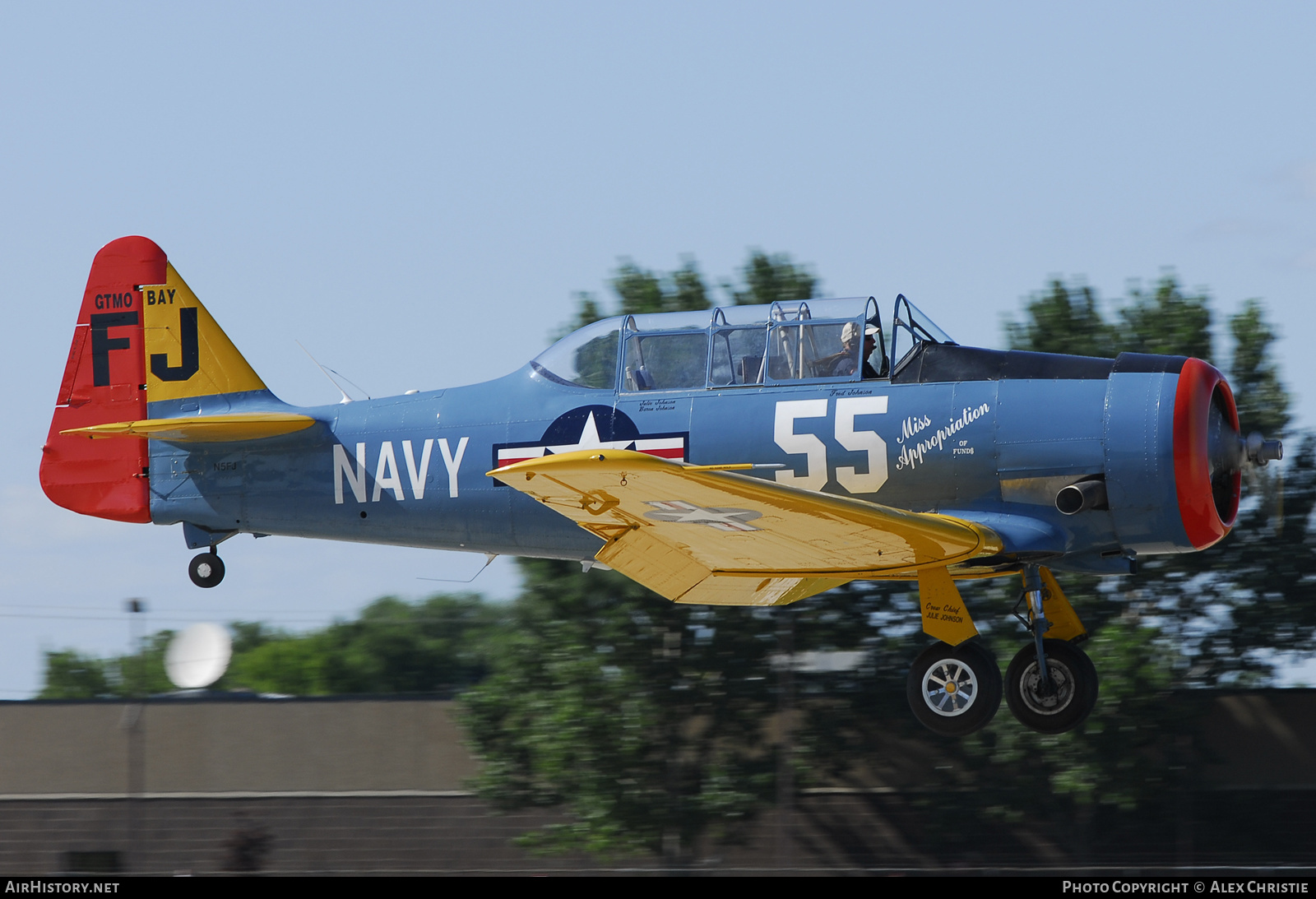 Aircraft Photo of N5FJ | North American SNJ-5 Texan | USA - Navy | AirHistory.net #126341