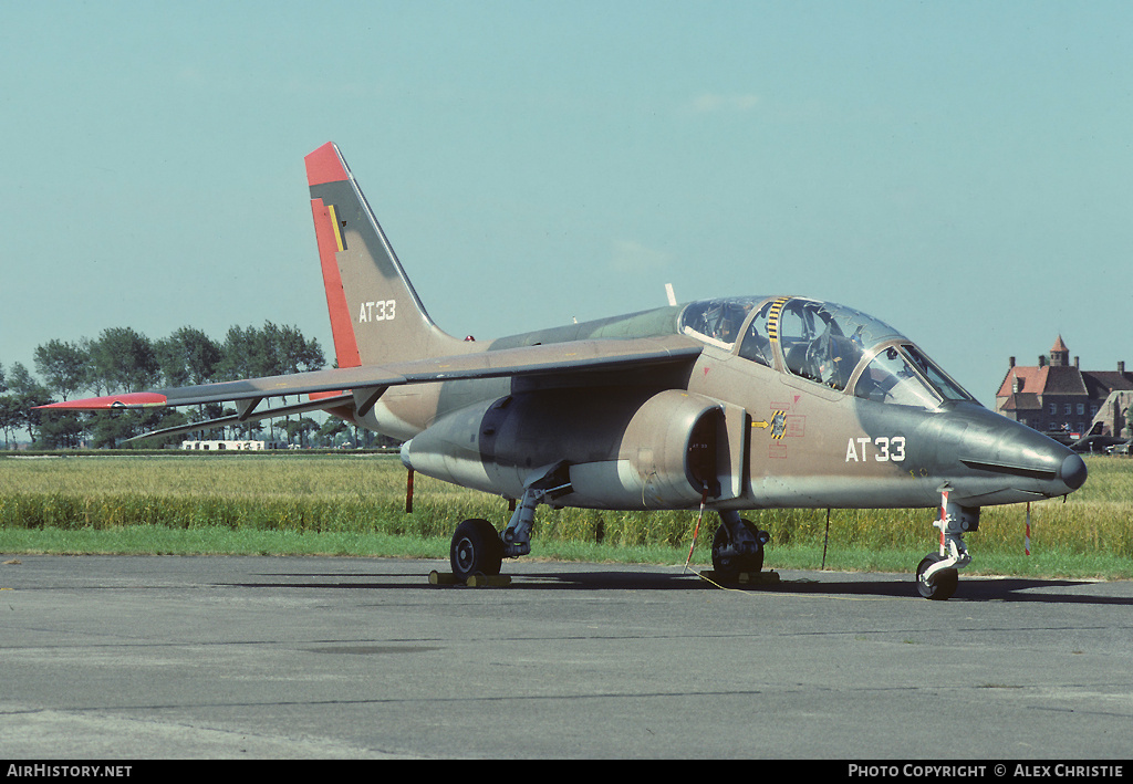 Aircraft Photo of AT33 | Dassault-Dornier Alpha Jet 1B | Belgium - Air Force | AirHistory.net #126643