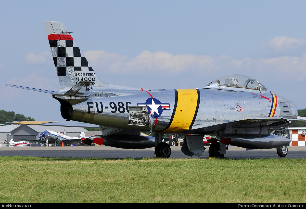 Aircraft Photo of NX188RL / 24986 | North American F-86F Sabre | USA - Air Force | AirHistory.net #126744