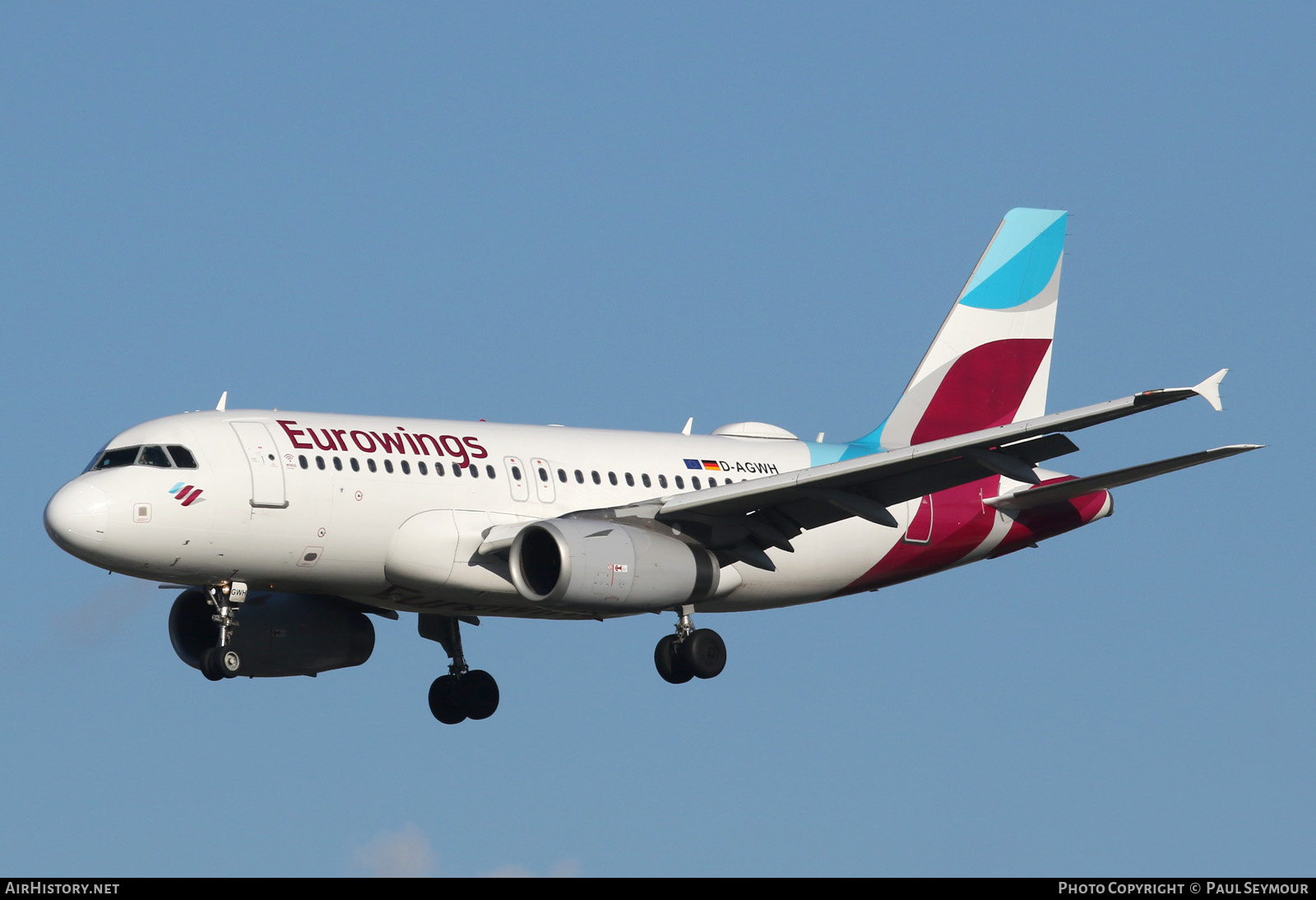 Aircraft Photo of D-AGWH | Airbus A319-132 | Eurowings | AirHistory.net #126753