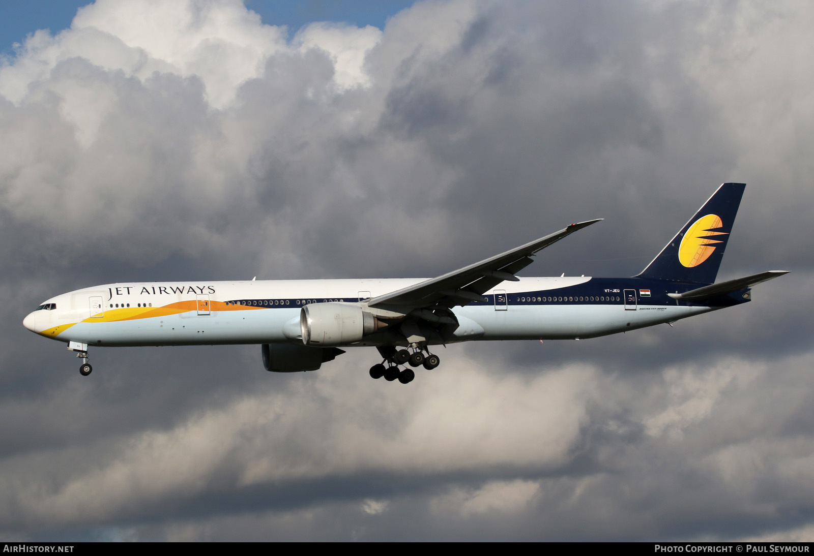 Aircraft Photo of VT-JEU | Boeing 777-35R/ER | Jet Airways | AirHistory.net #126756