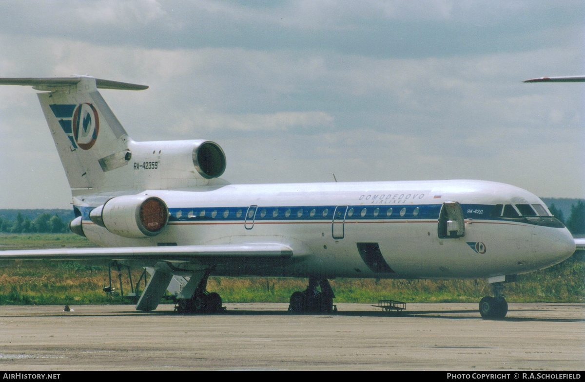 Aircraft Photo of RA-42359 | Yakovlev Yak-42D | Domodedovo Airlines | AirHistory.net #126801