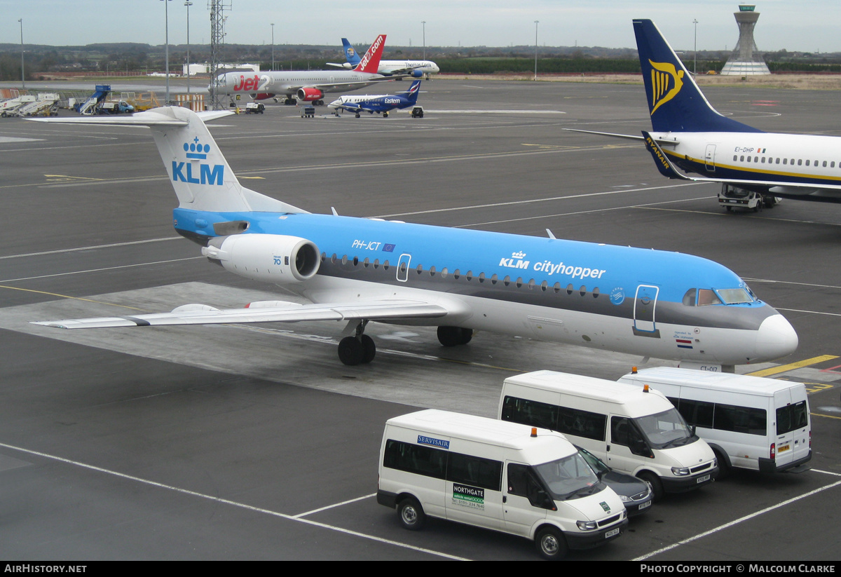 Aircraft Photo of PH-JCT | Fokker 70 (F28-0070) | KLM Cityhopper | AirHistory.net #126815