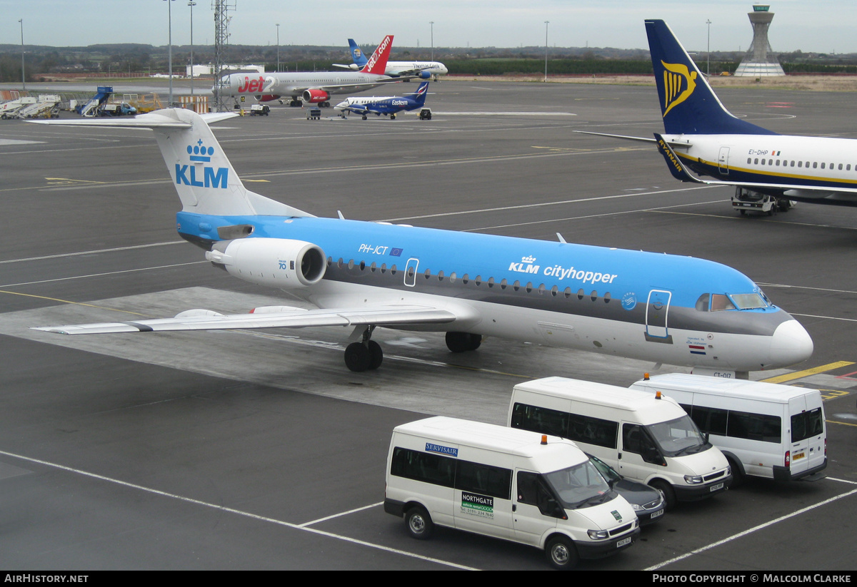 Aircraft Photo of PH-JCT | Fokker 70 (F28-0070) | KLM Cityhopper | AirHistory.net #126815