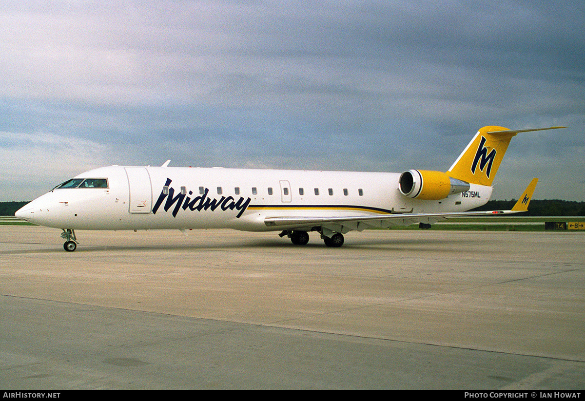 Aircraft Photo of N575ML | Bombardier CRJ-200LR (CL-600-2B19) | Midway Airlines | AirHistory.net #126849