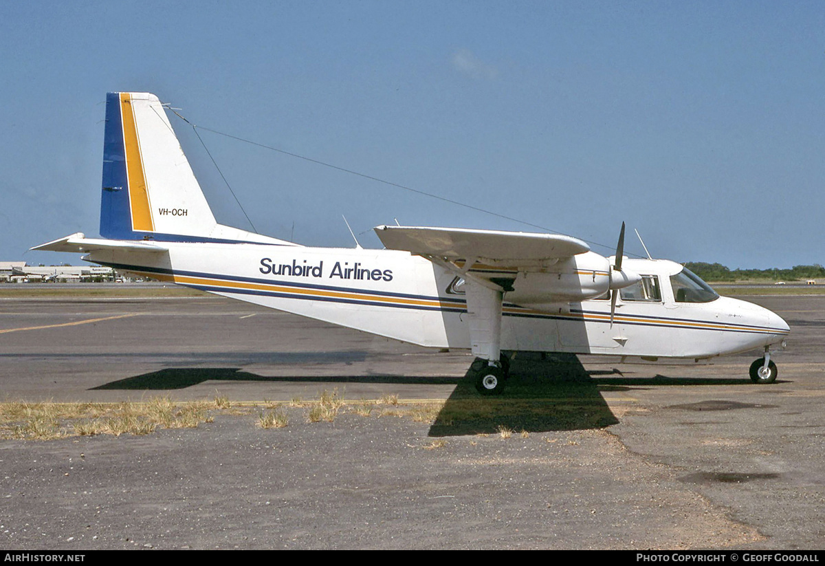 Aircraft Photo of VH-OCH | Britten-Norman BN-2A-21 Islander | Sunbird Airlines | AirHistory.net #126944