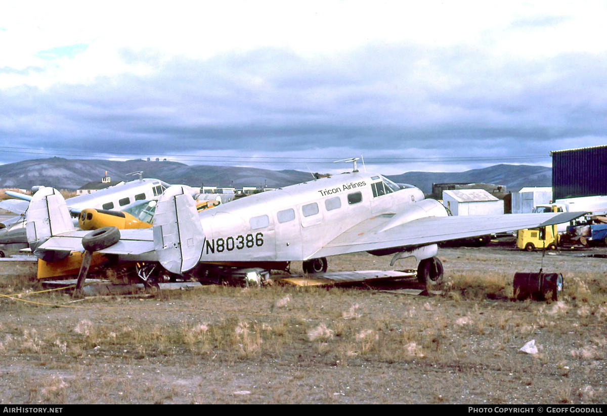 Aircraft Photo of N80386 | Beech D18S | Tricon International Airlines | AirHistory.net #127086