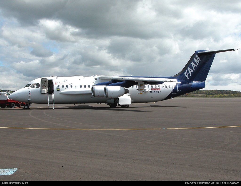 Aircraft Photo of G-LUXE | British Aerospace BAe-146-301/ARA | FAAM - Facility for Airborne Atmospheric Measurements | AirHistory.net #127276