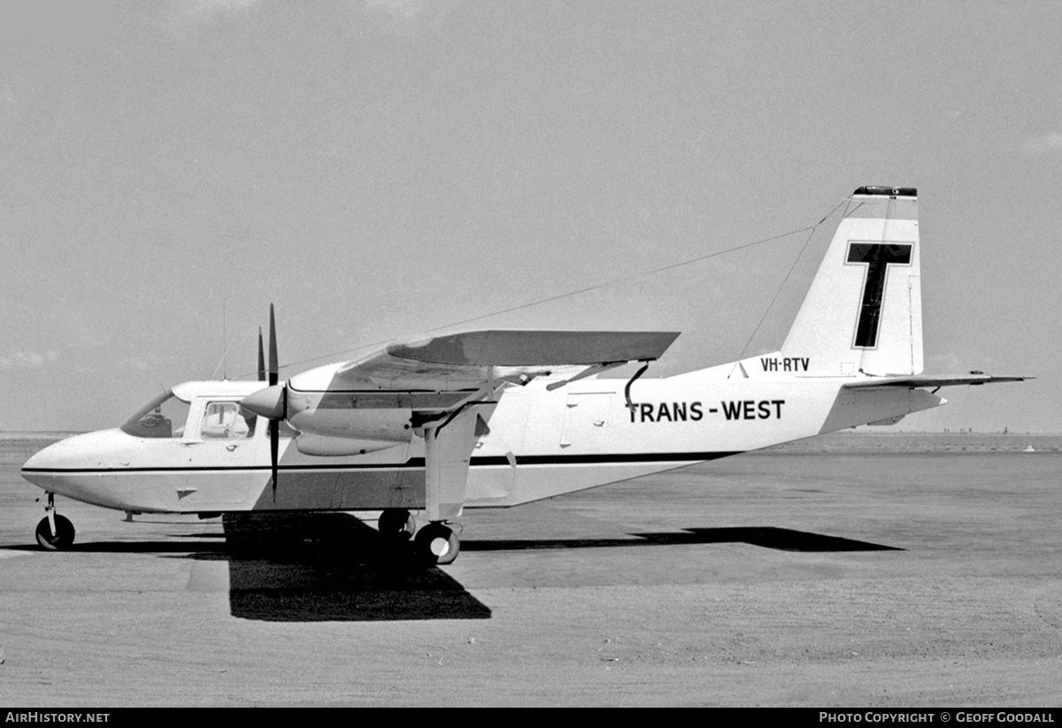 Aircraft Photo of VH-RTV | Britten-Norman BN-2A-26 Islander | Trans West Airlines | AirHistory.net #127282