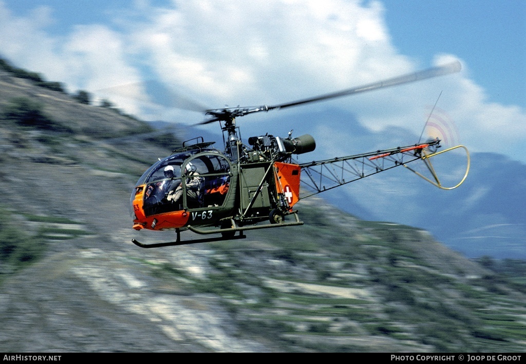 Aircraft Photo of V-63 | Sud SE-3130 Alouette II | Switzerland - Air Force | AirHistory.net #127579