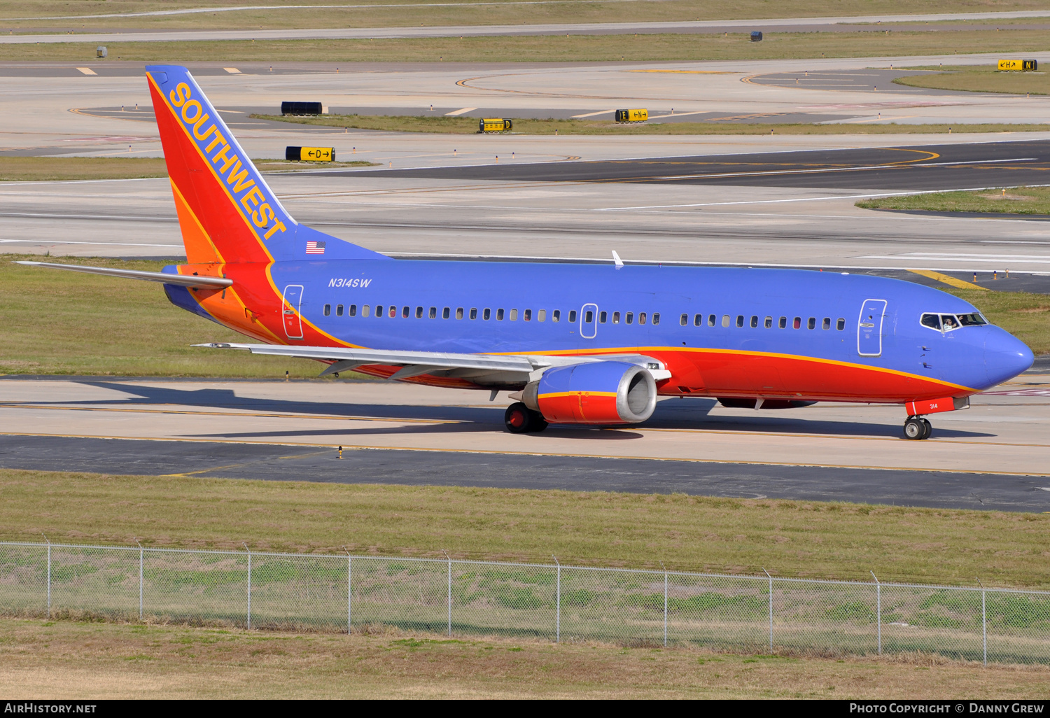 Aircraft Photo of N314SW | Boeing 737-3H4 | Southwest Airlines | AirHistory.net #127687